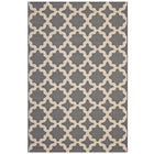 Modway Cerelia Moroccan Trellis Indoor/Outdoor Area Rug - 4 ft W x 6 ft L - Grey/Beige-Moroccan Trellis Area Rug