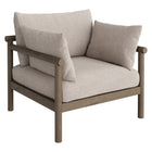 Modway Eleni Outdoor Teak Wood Armchair - Weathered Grey Pebble-Teak Wood Frame