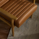 Modway Jensen Vegan Leather Accent Chair - French Oak Tan-Padded Foam