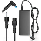 HP Refurbished 45W Blue Tip AC Adapter-Direct HP Compatibility: Features the specific "blue tip" connector for select HP laptops, ensuring a secure fit.