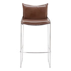 Zuo Pola Barstool - Brown-Plush and durable faux leather fabric