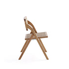 Manhattan Comfort Lambinet 20.87" Industry Chic Dining Folding Chair - Nature - Set of 2-Featuring Folding Capabilities. Perfect to Store Away When Not in Use