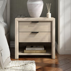 Hudson&Canal Clarice Rectangular Nightstand - 24" W - Alder White-Base, top, and drawers are crafted of sturdy MDF with a wood grain finish