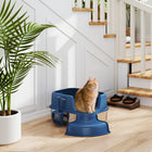 PawHut Stainless Steel High Sided Cat Litter Box with Scoop-High walls and non-stick surface make cleaning effortless 