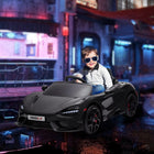 Qaba 12V McLaren Licensed Electric RC Car for Kids - Black-Butterfly doors offer easy access and stylish entry 