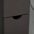 HOMCOM Narrow Bathroom Floor Cabinet with Drawer and Open Shelves - Brown-Can be secured to a wall for added stability  
