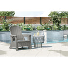 Suncast Adirondack Chair with Storage - Dove Grey-Modern wood grain texture.