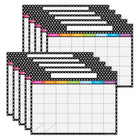 Ashley Productions Smart Poly PosterMat Pals Space Savers Calendar - 13" x 9-1/2" - Black & White Dots - 10 Pack-It's a poster, it's a placemat, it's both! Great smaller size for easy use in the classroom, home, office, or on the go!