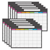 Ashley Productions Smart Poly PosterMat Pals Space Savers Calendar - 13" x 9-1/2" - Black & White Dots - 10 Pack-It's a poster, it's a placemat, it's both! Great smaller size for easy use in the classroom, home, office, or on the go!