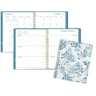 Mead 2027 Large Weekly/ Monthly Planner - 11-¼" H x 9" W - Rosa Azul - Bilingual-Twin coil binding