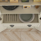 HOMCOM 72" H Freestanding Kitchen Pantry Cabinet with Drawer - Cream White-Colour: Cream White 