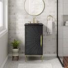 Modway Awaken 18" Bathroom Vanity - Black-Ceramic Sink Basin
