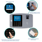 uAttend BN6000N Cloud-Connected Fingerprint LAN Time Clock System - Black/Grey-Speed up the payroll process by exporting data when employees take a break, lunch, and perform a job transfer from the biometric fingerprint punch clock.