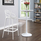 Modway Entangled Bar Stool - White-PP plastic construction