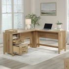 Sauder Rosedale Ranch L-Desk - Timber Oak-Small drawer features metal runners and safety stops