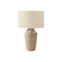 Monarch Specialties 28" H Transitional Table Lamp - Beige Ceramic / Beige Shade-This elegant 28"h table lamp features a high quality beige ceramic base with handles on top of the textured, aged finish, making it a stylish and fashionable accent for your living room, bedroom, or home office decor