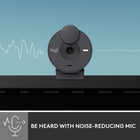 Logitech Brio 300 Full HD Webcam with Privacy Shutter & Noise Reduction Mic - Graphite-Spin for Instant Privacy: Spin the webcam privacy shutter to block the camera lens when you don’t need to be on screen