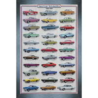 American Automobiles - Framed Print - 27" x 38"-High-quality art print professionally matted and framed