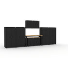 Cat RTA Garage Storage Cabinetry 9-Piece Set with 4 Lockers, 2 Walls, 1 Base, 1 Drawer-Base and 72" Workbench-Industrial Steel Construction: Built with 22-gauge steel frames and 20-gauge steel doors to support up to 500 lbs per cabinet for dependable, long-term performance.