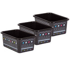 Teacher Created Resources Small Plastic Storage Bin - Chalkboard Brights - 3 Pack-Keep small items neatly organized with these stylish storage bins.
