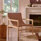 Modway Sonora Leather Sling Chair - Chestnut Tan-Modern Sculptural Design