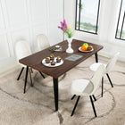 Homy Casa 63" Multi-Functional Writing Desk - Walnut Finish-Overall Dimensions: 63" W x 35.4" D x 28.3" H