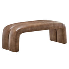 Modway Dax 50.5" Vegan Leather Upholstered Accent Bench - Brown-Luxe Accent Bench