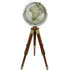 Replogle National Geographic Eaton Iii Globe 16" Antique Parchment Ocean Floor - English-Solid wood construction with brass fittings