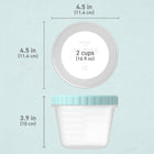 Bentgo 20-Piece Prep Twist-Top Container Set - 473 mL - Sea Blue-The space-saving stackable design takes up minimal fridge space and offers a clear view of what's inside