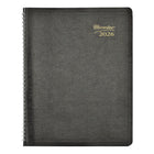 Brownline 2026 16-Month Essential Monthly Planner - 11" x 8-1/2" - Black - English-One month per spread, one block per day