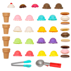 Battat Educational Ice Cream Set-60-piece Set: Includes an ice cream counter, 9 flavors of ice cream scoops, ice cream sandwich pieces, utensils, play money, a game wheel, and more