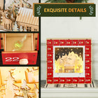 HOMCOM Christmas Advent Calendar with 24 Countdown Drawers and LED Lights - Red-Reusable design ensures cost-saving, year-after-year enjoyment 