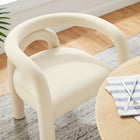 Modway Astrid Performance Velvet Dining Chair - Porcelain-Non-Marking Floor Glides