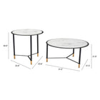 Zuo Davis Coffee Table - White/Black - Set of 2-6