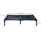 PawHut Elevated Dog Cot for XL Sized Dogs - Blue-Lightweight design for easy portability 