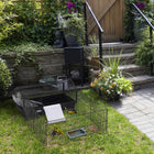 PawHut 22" H Small Animal Cage with Foldable Detachable Playpen - Black-Easy to move and transport with 4 universal wheels 