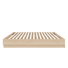 Nexera Milano Platform Bed Frame - Queen Size - Natural Blonde Oak-No Box Spring Needed: Compatible with your mattress (sold separately) and equipped with reliable center supports, eliminating the need for a box spring