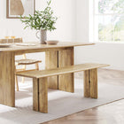 Modway Amistad 58" Wood Bench - Oak-Assembly Required