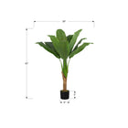 Monarch Specialties 43" Artificial Indoor Banana Tree - Floor - Black Pot-This easy-care faux floor plant is made from the highest quality materials and requires no maintenance or watering, for a sustainable, environmentally friendly decorative accent that will last a lifetime