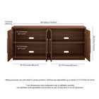 Hudson&Canal Tillman 68" Rectangular Buffet Table - Satin Walnut-Features easy assembly