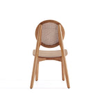 Manhattan Comfort Versailles 18.5" Industry Chic Round Back Dining Chair - Nature - Set of 2-Delivered to you Fully Assembled! No Assembly Required