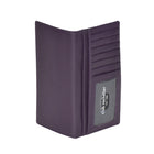 Club Rochelier Ladies Clutch Wallet with Checkbook & Gusset - Plum-2 ID windows
