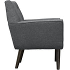 Modway Posit Upholstered Fabric Armchair - Grey-Non-Marking Foot Caps