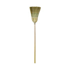 Globe Industrial Corn Broom - 1 Wire 3 String-Durable 1.12" handle diameter
