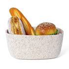 My Home My Living Strong Felt Oval Basket 3-Piece Set - 10"L x 8"W x 4.75"H - Cream-Easy to carry with cut out handles 