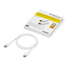 StarTech Slim HDMI Cable - 3' -White-Connect across setups at home, work, or on the go: Compatible with TVs, monitors, projectors, and soundbars, Works seamlessly with laptops, desktops, and streaming devices like Samsung, Sony, Dell, Apple TV, and more, HDMI 2.0 and previous HDMI versions