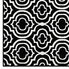 Modway Frame Transitional Moroccan Trellis Area Rug - 8 ft W x 10 ft L - Black/White-100% Soft Heat-Set Polypropylene