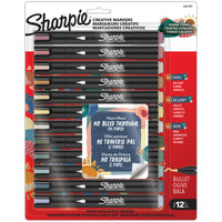 Sharpie Creative Markers - Bullet Tip - Warm Tones - 12 Pack-Creative markers with a paint-like ink that won't bleed through paper