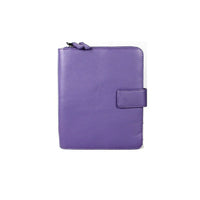 Karla Hanson Professional & Travel Prestige Leather 2-Faced Organizer Case for 9.7" iPad - Purple-Ipad Organizer Case