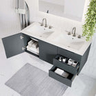 Modway Vitality 48" Double Sink Bathroom Vanity - Grey/White-Wall-Mount Design